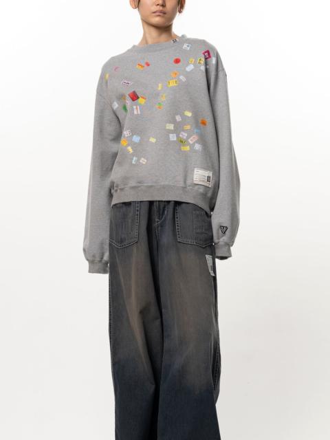 Maison MIHARAYASUHIRO Price Tag Sticker Printed Sweatshirt