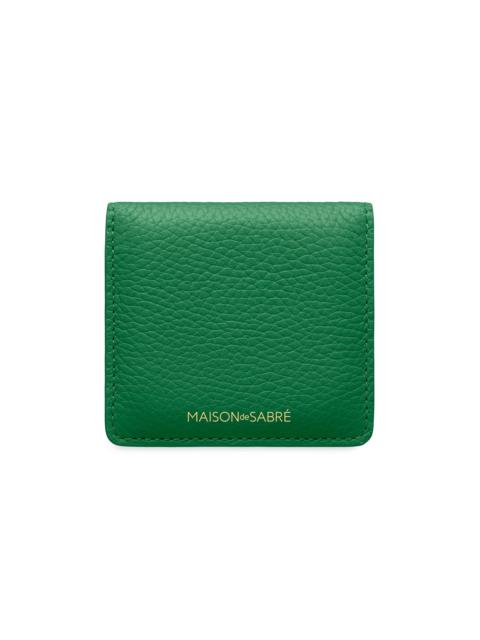 MAISON de SABRÉ Leather Compact Mirror - Emerald Lily
