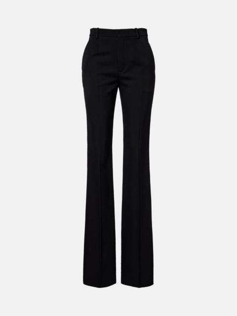 SAINT LAURENT Wool grain de poudre tuxedo pants