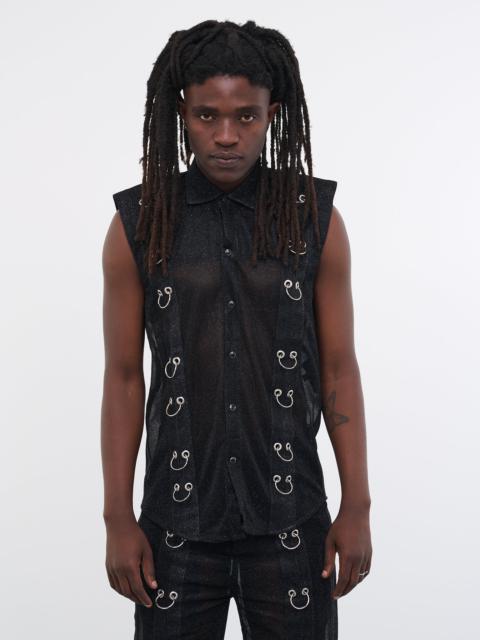 TOKYO JAMES Sparkle Silk Velour Vest