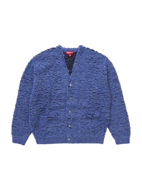 Supreme Textured Knotted Cardigan Blue