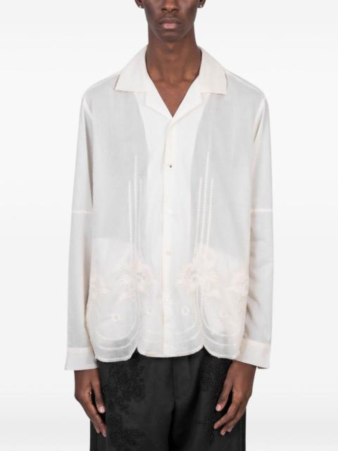 baziszt floral-embroidered shirt