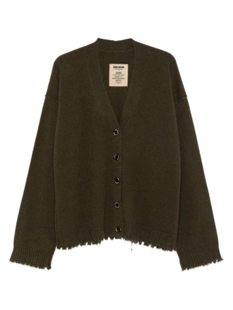 UMA WANG frayed buttoned cardigan