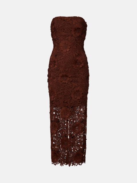 ROTATE Floral lace corset dress
