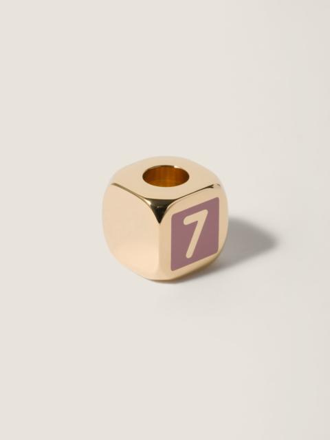 Miu Miu Enameled metal dice charm