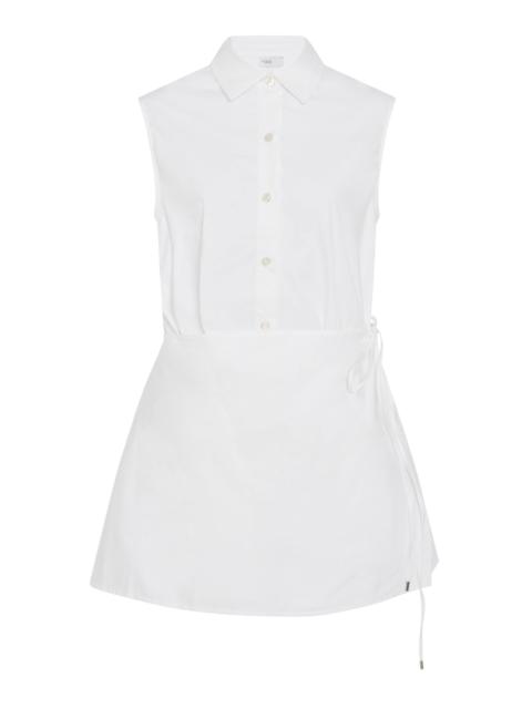 ROSETTA GETTY Asymmetric Stretch-Cotton Apron Shirt white