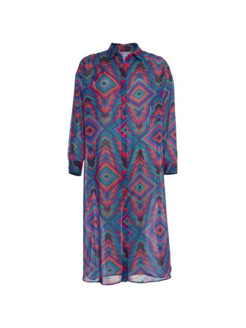 Dj geometric-print shirtdress