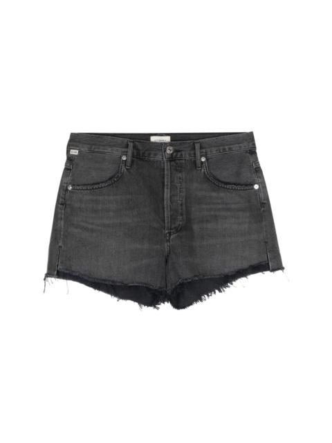 Annabelle raw-cut denim shorts