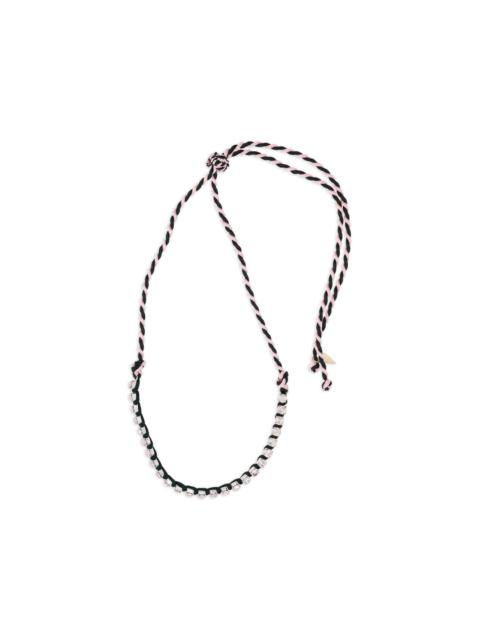 forte_forte braided crystal-embellished necklace