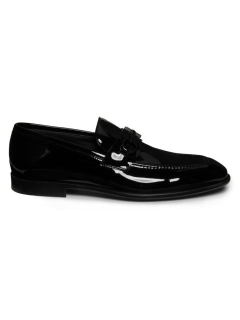 FERRAGAMO Men's Foster Patent Leather Loafers - Nero