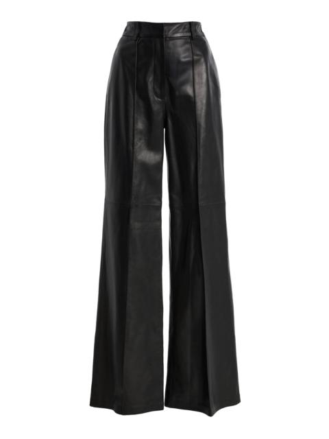 ADAM LIPPES Riz Leather Pants black
