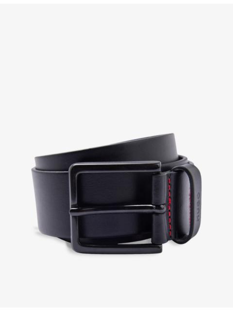 HUGO Logo-embossed leather belt