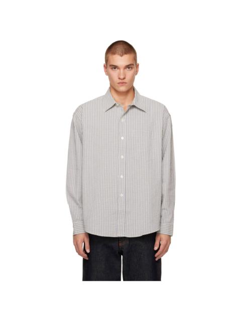 mfpen White & Blue Executive Shirt