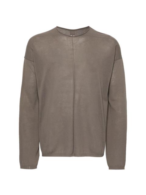 panelled fine-knit jumper