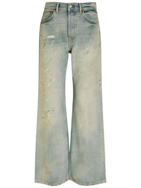 Acne Studios Acne Studios 2021F Paint-splatter Wide-leg Jeans