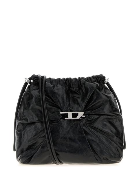 Diesel Black leather Scrunch-D bucket bag