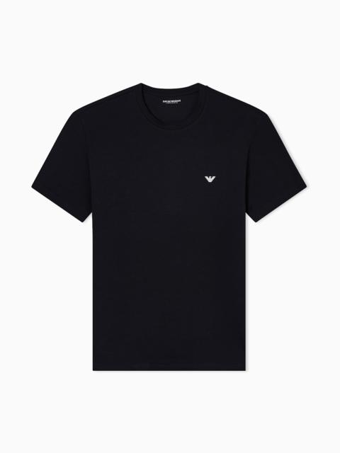 EMPORIO ARMANI LOUNGEWEAR FITTED STRETCH JERSEY T-SHIRT