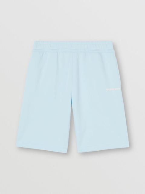 Burberry Logo Print Cotton Drawcord Shorts