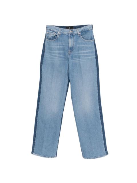 7 For All Mankind contrast-panels straight-leg jeans