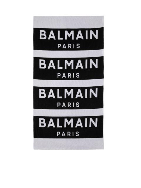 Balmain Balmain logo beach towel