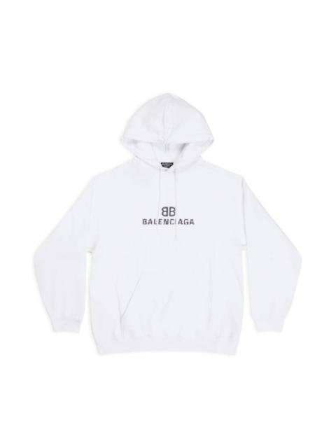 Men's Bb Pixel Medium Fit Hoodie in White