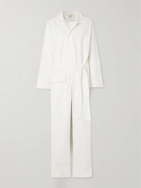 Victoria Beckham Belted cotton-twill jumpsuit
