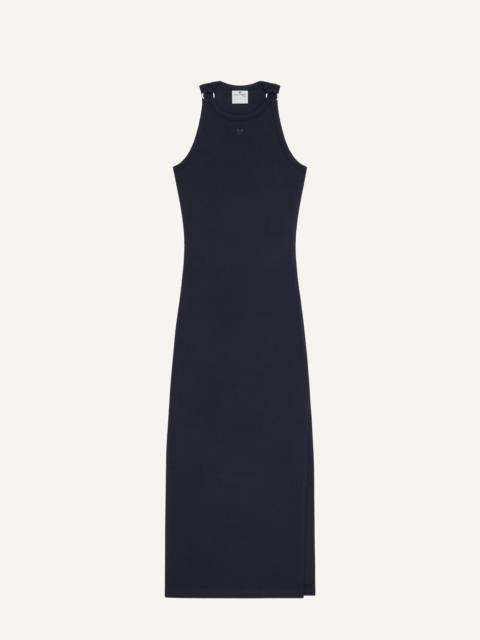 courrèges BUCKLE 90'S RIB MIDI DRESS