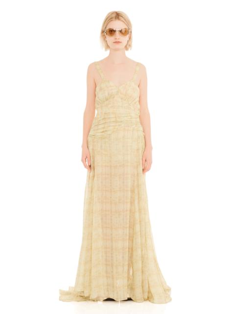 Collina Strada BUTTER PLAID PLUME GOWN