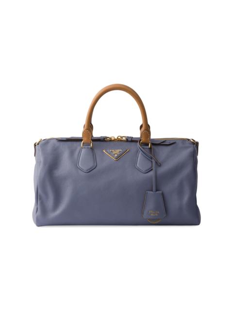 Prada Women's Leather Top-Handle Bag - Blue
