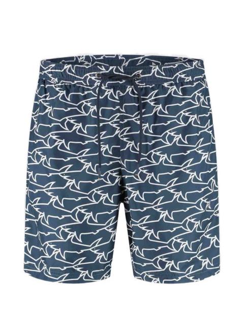 Paul & Shark shark-print swim shorts