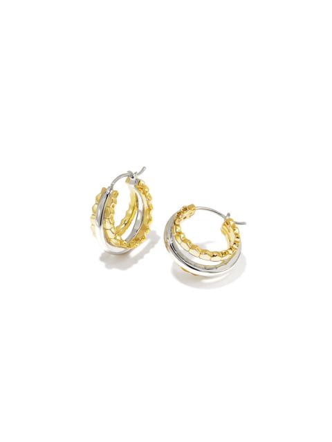 KENDRA SCOTT Quinn Huggie Earrings in Mixed Metal