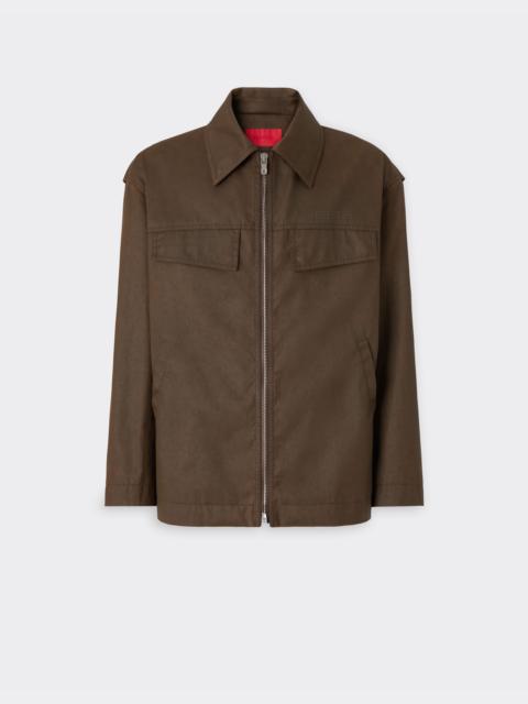 Ferrari Technical gabardine jacket with a vintage effect