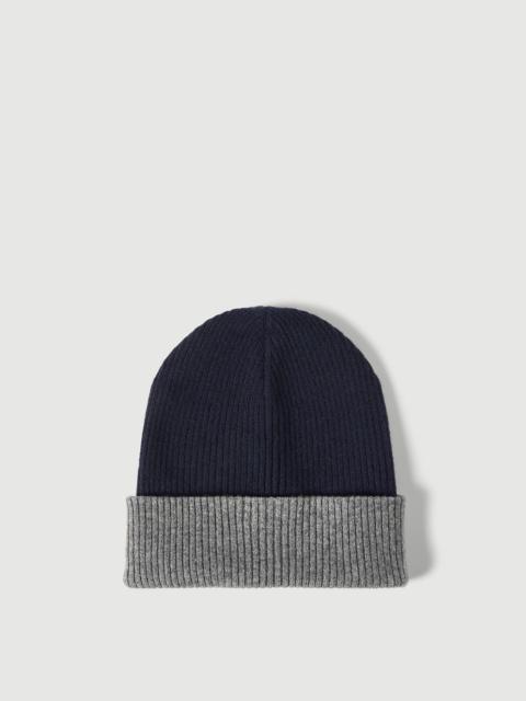 Brunello Cucinelli Cashmere double knit ribbed beanie