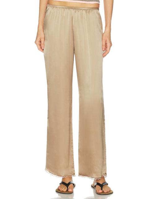 DONNI. The Silk Lace Simple Pant