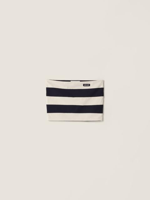 Miu Miu Striped jersey top