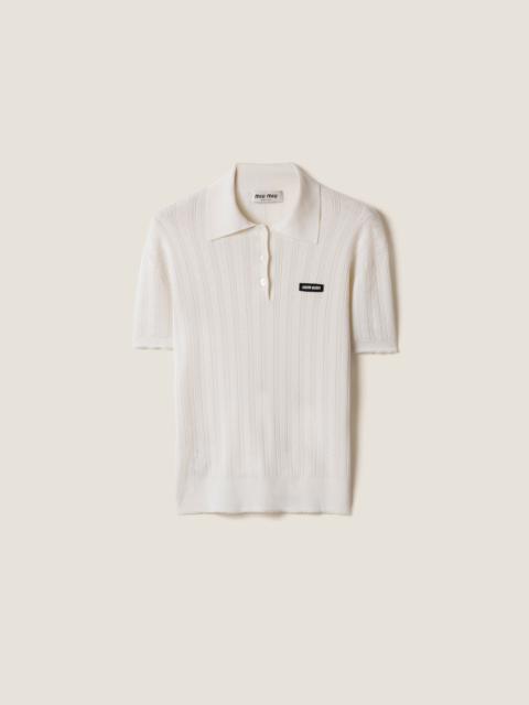Miu Miu Cashmere and silk polo sweater