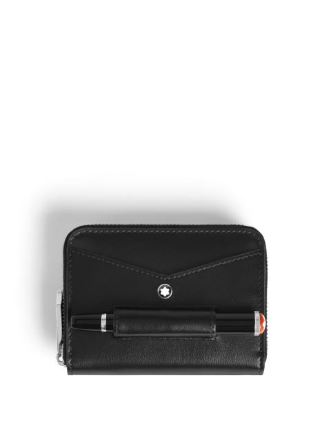 Montblanc MINI WALLET 2CC WITH ZIP AND PEN LOOP IN MEISTERSTÜCK LEATHER