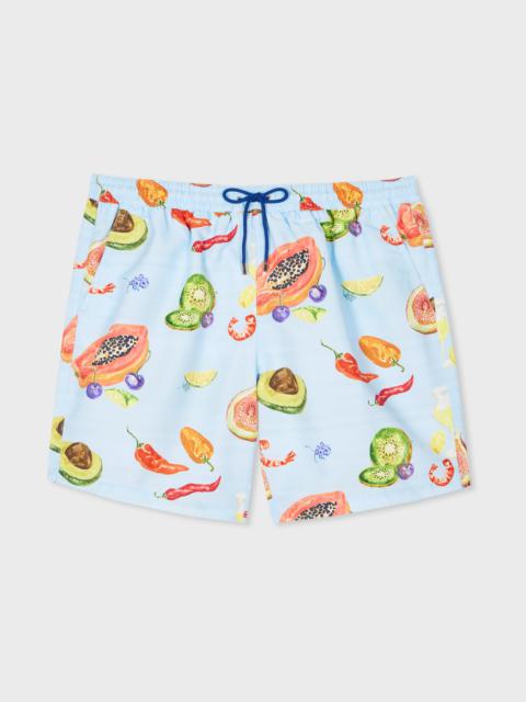 Paul Smith 'Tropical Fruit' Print Long Swim Shorts