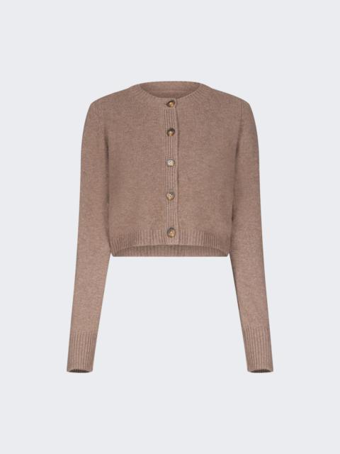 Loulou de Saison Zephir Cropped Cardigan Brown Melange