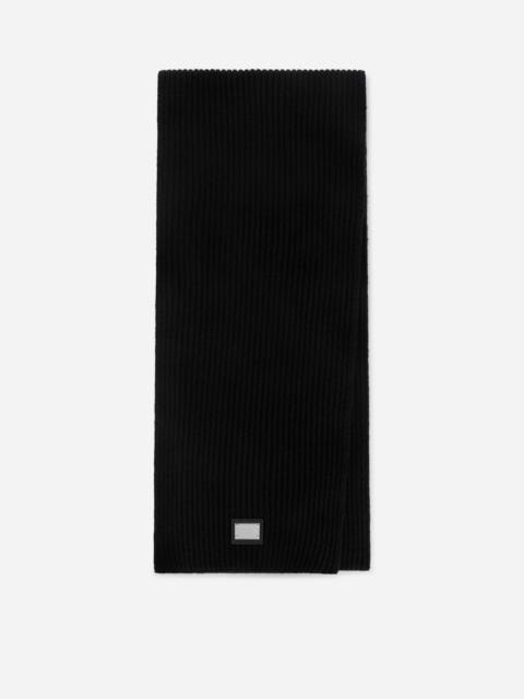 Dolce & Gabbana Wool scarf with DG patch