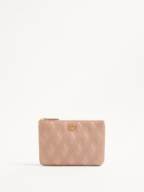 Valentino VALENTINO GARAVANI QUILTIE 67 POUCH IN QUILTED NAPPA LEATHER