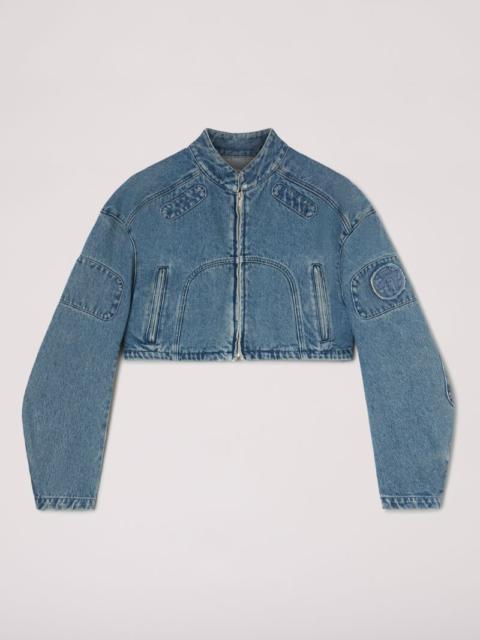 Ambush CROPPED DENIM BIKER JACKET