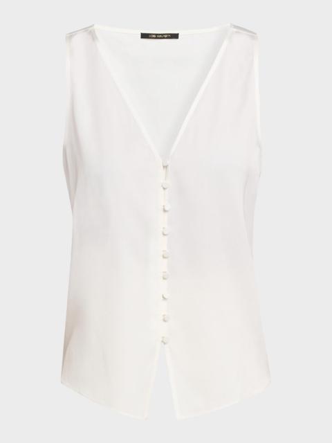 KOBI HALPERIN Colette Silk-Blend Sleeveless Blouse