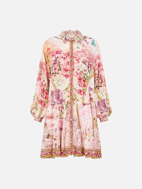 CAMILLA LONG SLEEVE TIERED SHORT DRESS JOURNAL DE VOYAGE