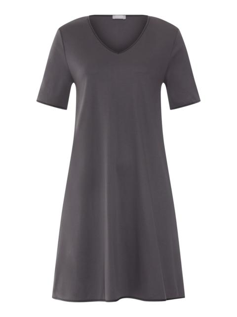 HANRO Cotton Silk V-Neck Cotton Nightgown