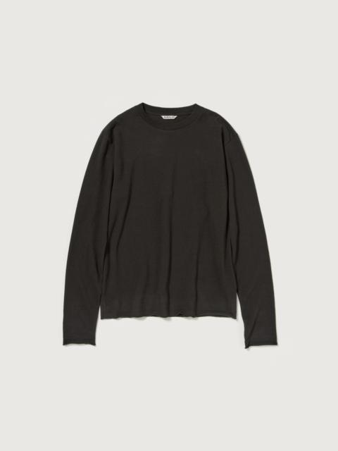 AURALEE BRUSHED ORGANIC COTTON JERSEY L/S TEE