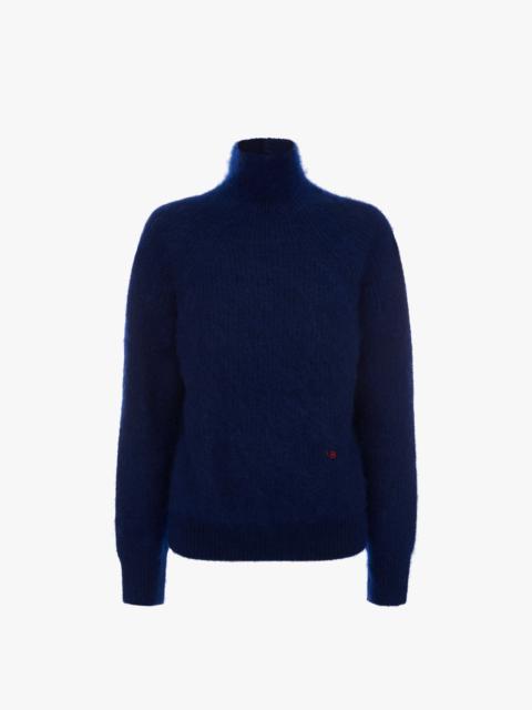 Victoria Beckham Polo Neck Jumper in Bright Navy