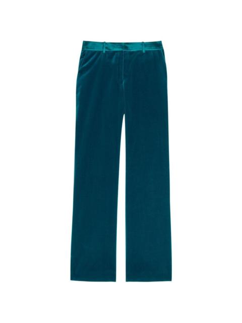rabanne straight-leg velvet trousers