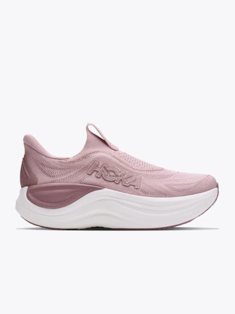 HOKA Women's Skyward Laceless Shoes in Pink Opal/Alabaster