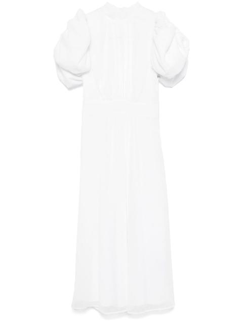 ROTATE puff-sleeves midi dress